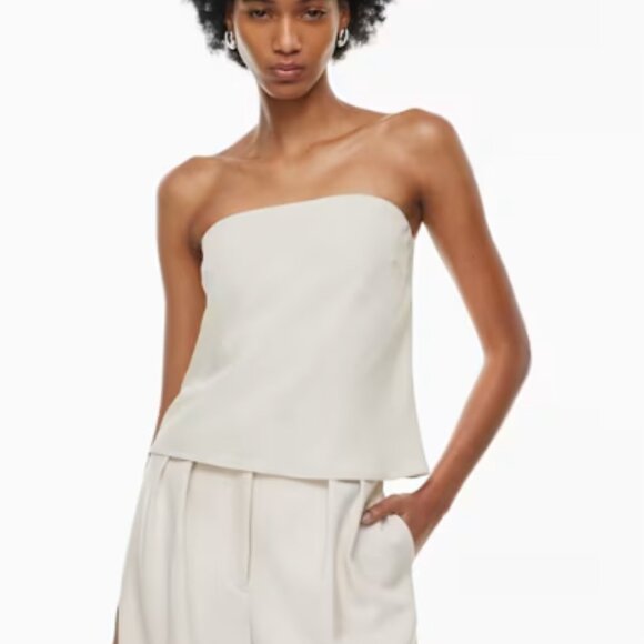 Aritzia Babaton Midtown Tube Top in Matte Pearl NWT Size Small Modern - Picture 1 of 10